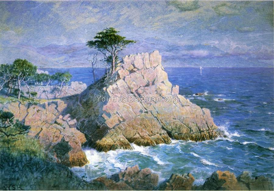 Midway Point California aka Cypress Point near Monterey - 威廉·斯坦利·哈兹尔廷